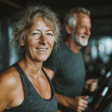 Grup de seniori participând la activități de wellness